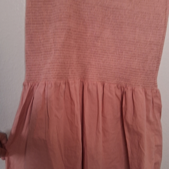 Nation LTD Kacy Combo Dress Pink Glaze Short Smocked Designer Boho Summer Size M - Picture 10 of 15